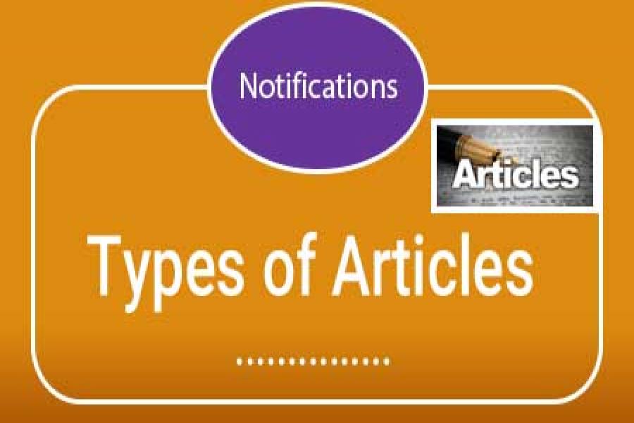 Types of Articles Accepted by the Conference